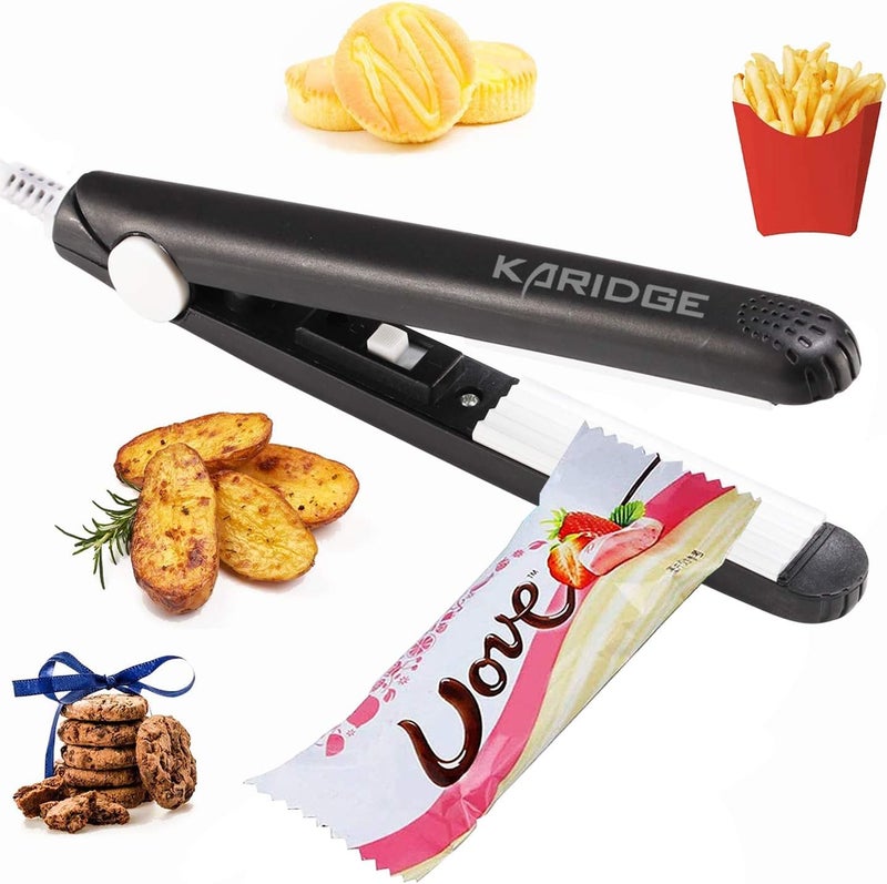 Karidge Chip Bag Sealer Heat Seal Kitchen Gadgets, Mini Bag Resealer for Food Storage, Handheld Heat Sealer for Chips Bag, Foil Bag, Mylar Bags, Color Street Nails Strips with Storage Case - Image 1